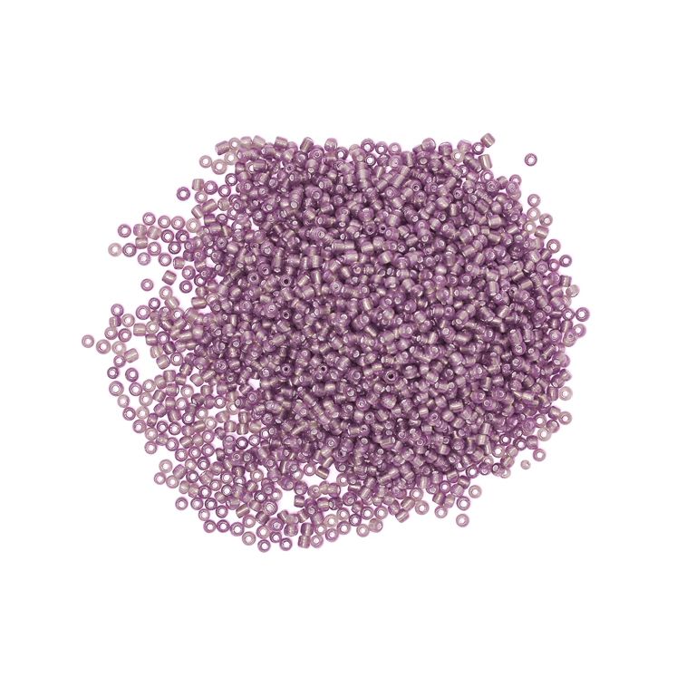 СТЪКЛЕНИ МЪНИСТА СИНЦИ - ТОПЧЕ 3мм - СРЕБРИСТА НИШКА - ПЕПЕЛ ОТ РОЗИ Т. 56AN - ПАКЕТ 450 гр. Отвор-1.0мм