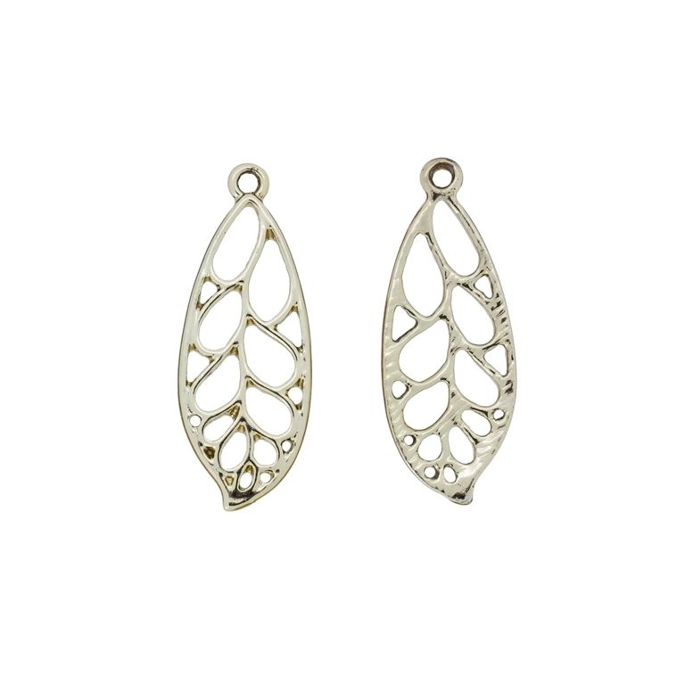 МЕТАЛНИ МЪНИСТА - ВИСУЛКА - ЛИСТО 10 - 11х30х1мм ЗЛАТИСТО - ПАКЕТ 30 бр. Отвор-1.6мм