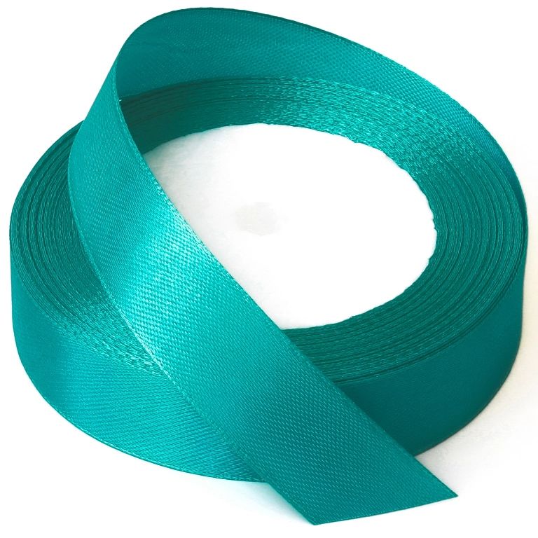SATIN RIBBON 2.0cm - TURQUOISE BLUE (DARK) 047 - PACKAGE 10x25yards(22m)
