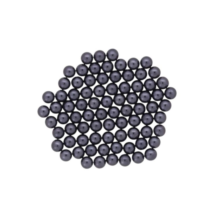 ADHESIVE BEADS - PLASTIC PEARLS - BALL 4mm GRAY (DARK) 138 - 20g (615pcs.)
