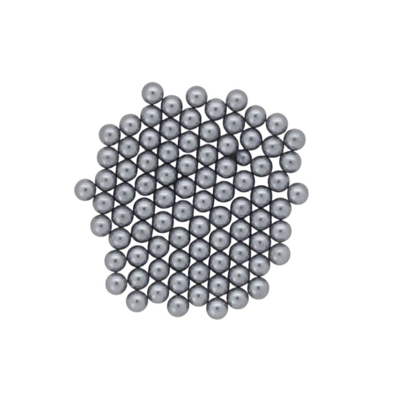 ADHESIVE BEADS - PLASTIC PEARLS - BALL 4mm GRAY (LIGHT) 137 - 20g (615pcs.)
