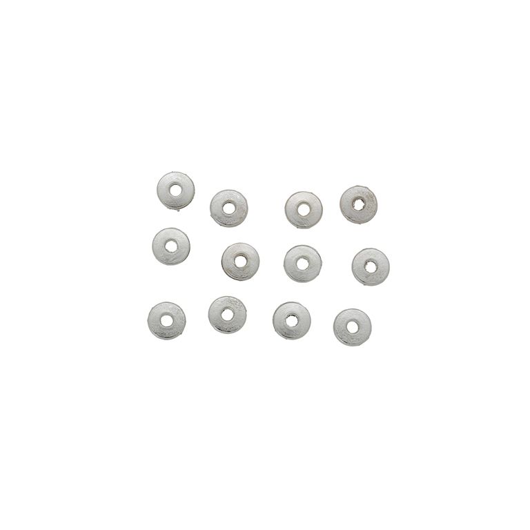 METAL BEADS - WASHER 08 SMOOTH - 1x4mm NICKEL - PACKAGE 600pcs. Hole-1.0mm