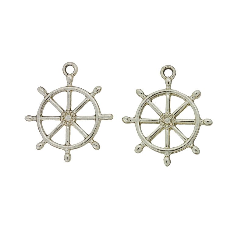 МЕТАЛНИ МЪНИСТА - ВИСУЛКА - РУЛ 02 - 23х25х2мм ЗЛАТИСТО СВ. - 3 бр. Отвор-1.8мм