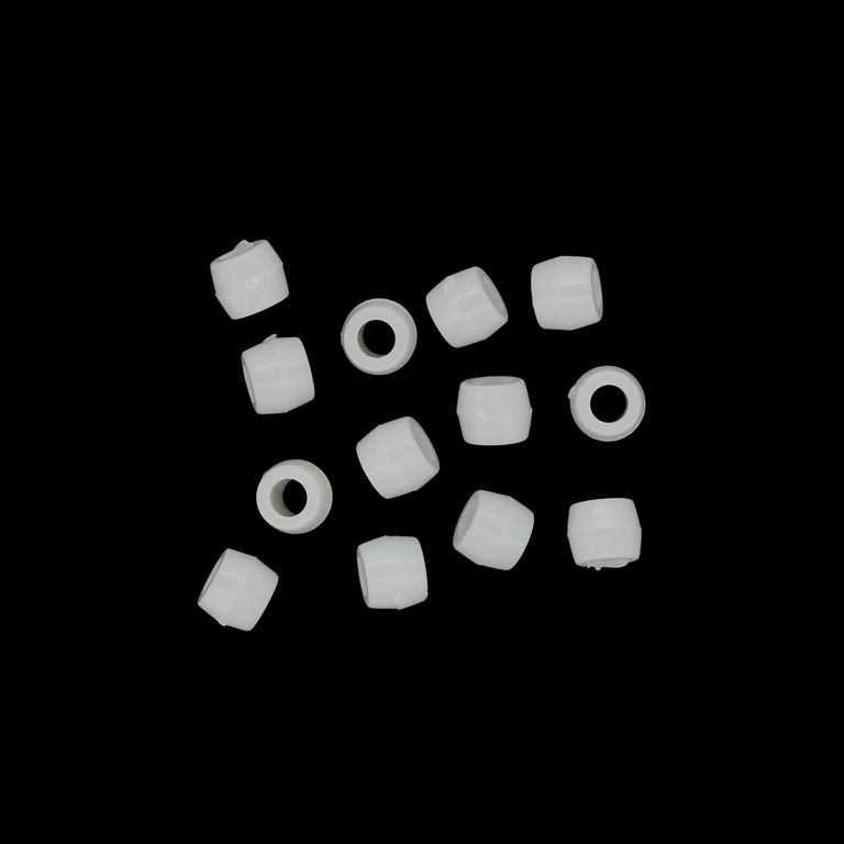 OPAQUE PLASTIC BEADS - CYLINDER 01 - 6x8mm WHITE 031 - 50g Hole-4.0mm (260pcs.)