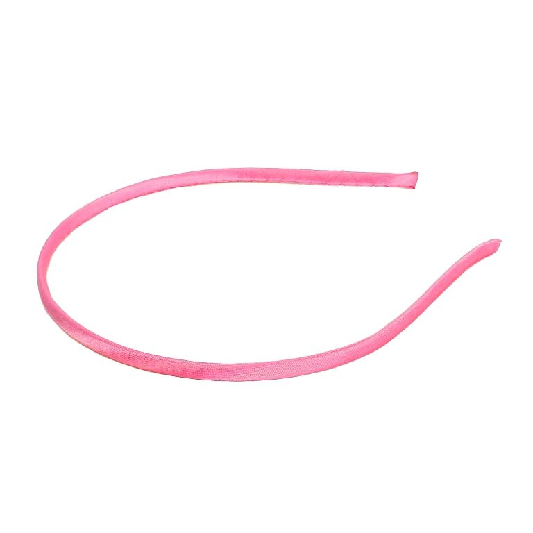 METAL ELEMENTS - HEADBAND - METAL AND SATIN 2 - 120x150x5мм PINK (DARK) 014 - 1pc.