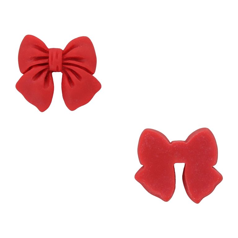 ПЛАСТМАСОВИ МЪНИСТА - РЕЗИН 3D - ЗА ЗАЛЕПВАНЕ - ПАНДЕЛКА 16 - 27х23х6мм ЧЕРВЕНО - ПАКЕТ 30 бр.
