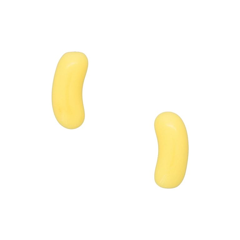 PLASTIC BEADS - RESIN 3D - FOR GLUING - CANDY 16 JELLY BEAN - 23x9mm YELLOW (LIGHT) - PACKAGE 50pcs.