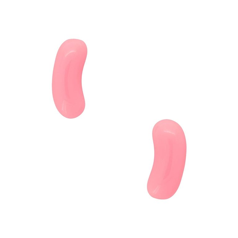 PLASTIC BEADS - RESIN 3D - FOR GLUING - CANDY 16 JELLY BEAN - 23x9mm PINK - PACKAGE 50pcs.