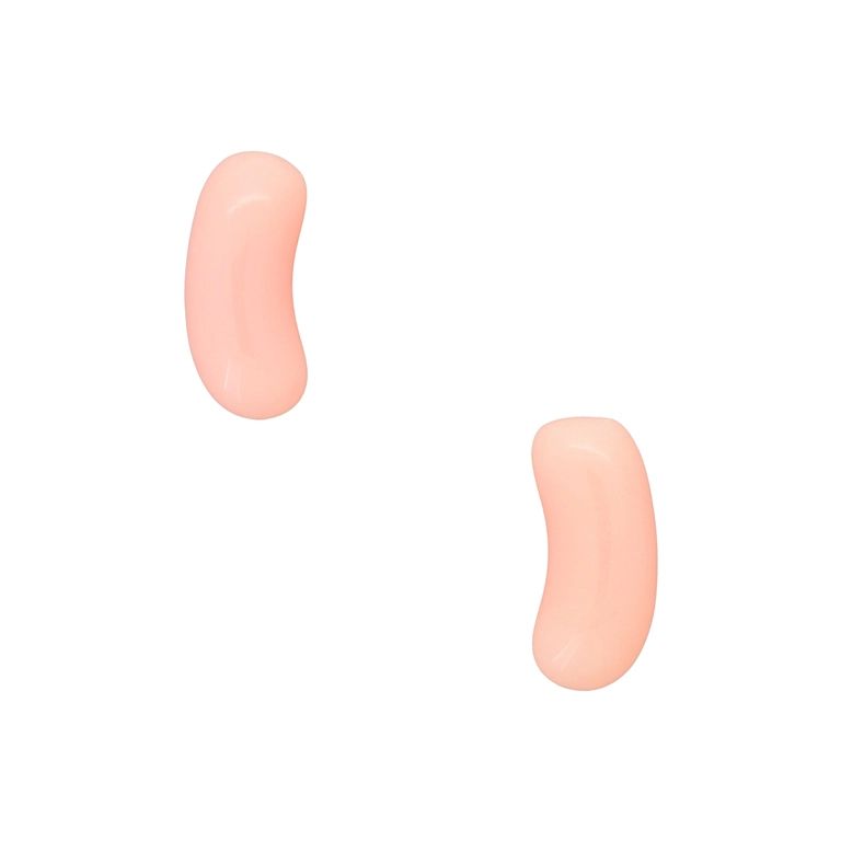 PLASTIC BEADS - RESIN 3D - FOR GLUING - CANDY 16 JELLY BEAN - 23x9mm PINK (LIGHT) - PACKAGE 50pcs.