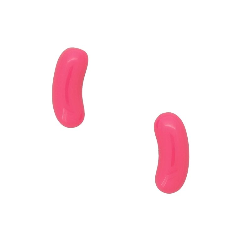 PLASTIC BEADS - RESIN 3D - FOR GLUING - CANDY 16 JELLY BEAN - 23x9mm CYCLAMEN (DARK) - PACKAGE 50pcs.