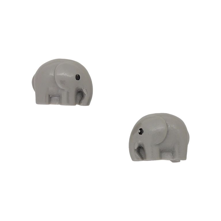 ПЛАСТМАСОВИ МЪНИСТА - РЕЗИН 3D - ЗА ЗАЛЕПВАНЕ - СЛОН 01 - 22х17х16мм СИВО И ЧЕРНО - ПАКЕТ 20 бр.