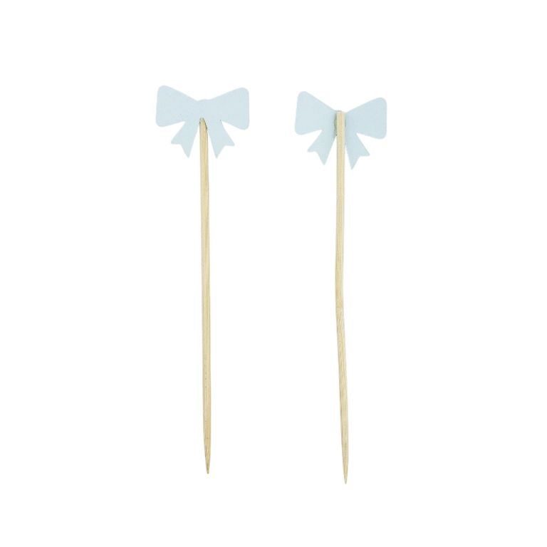 MATERIALS FOR CRAFT AND DECORATION - TOPPER FROM CARTON - RIBBON 01 - 3.3x13cm BLUE (LIGHT) - 5pcs.