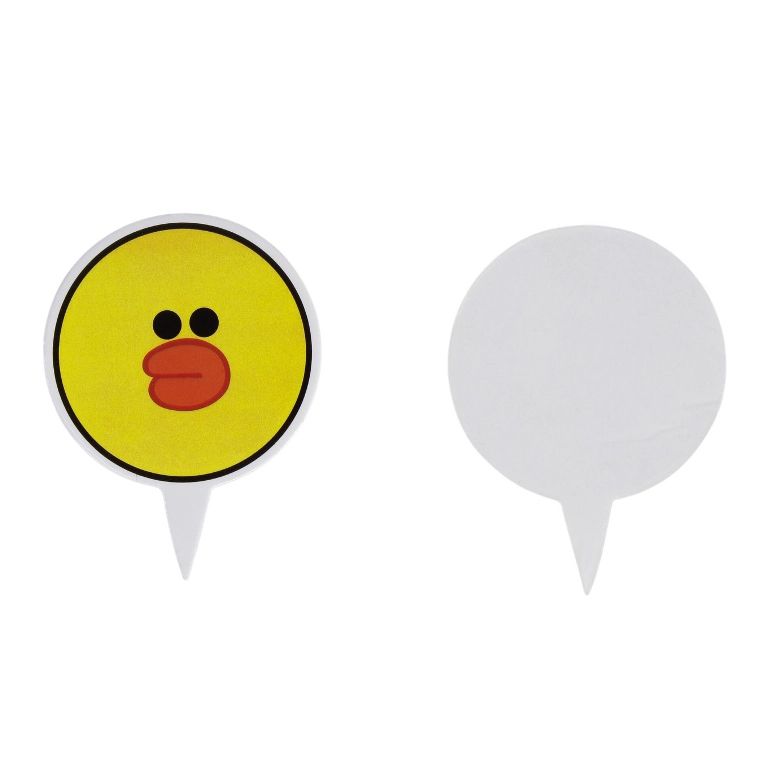 MATERIALS FOR CRAFT AND DECORATION - TOPPER FROM CARTON - DUCK 01 - 4x6cm - YELLOW AND RED - 10pcs.