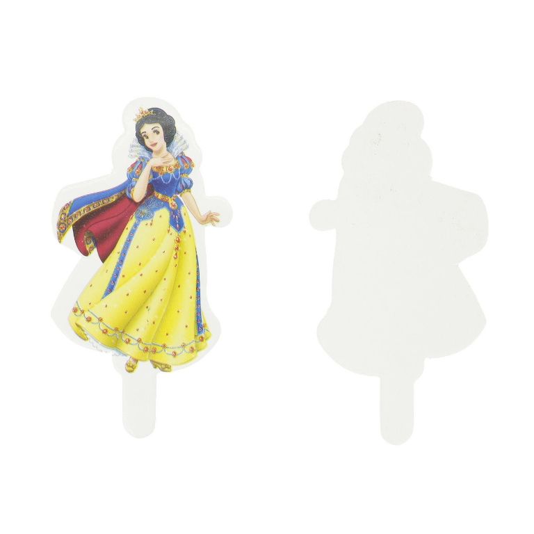 MATERIALS FOR CRAFT AND DECORATION - TOPPER FROM CARTON - SNOW WHITE 01 - 4x8cm YELLOW-BLUE (DARK)-BLACK - PACKAGE 50pcs.