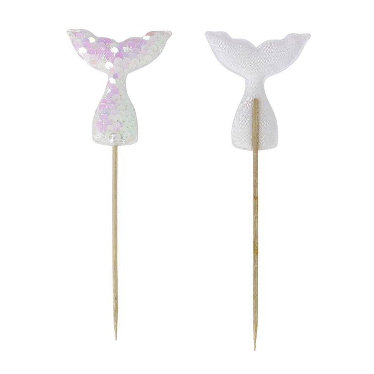 MATERIALS FOR CRAFT AND DECORATION - TOPPER FROM SEQUINS - MERMAID TAIL 01 - 6x18cm - PINK (АВ) - PACKAGE 6pcs.