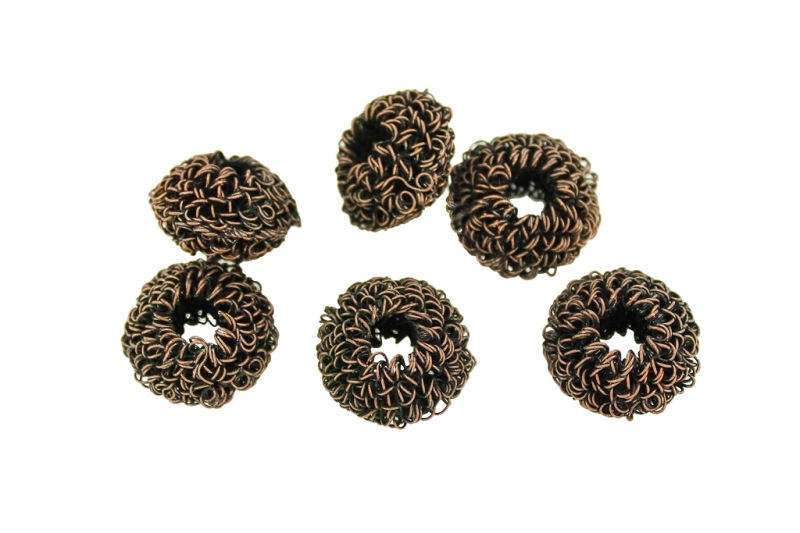 METAL BEADS - WIRE YARN - WASHER 04 HOLE 5.0 MM - 12х18 MM ANTIQUE BRASS - 40pcs. 