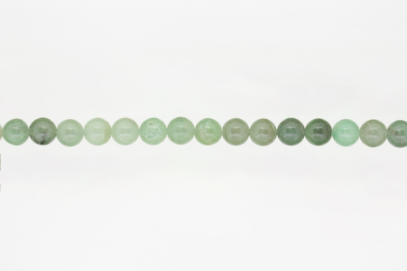 NATURAL STONE BEADS - AVENTURINE GREEN - 8mm - STRING (48pcs.) Hole-1.6mm