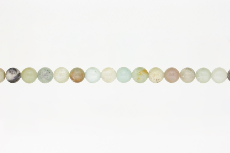 NATURAL STONE BEADS - AMAZONITE - 8mm - STRING (48pcs.) Hole-1.6mm