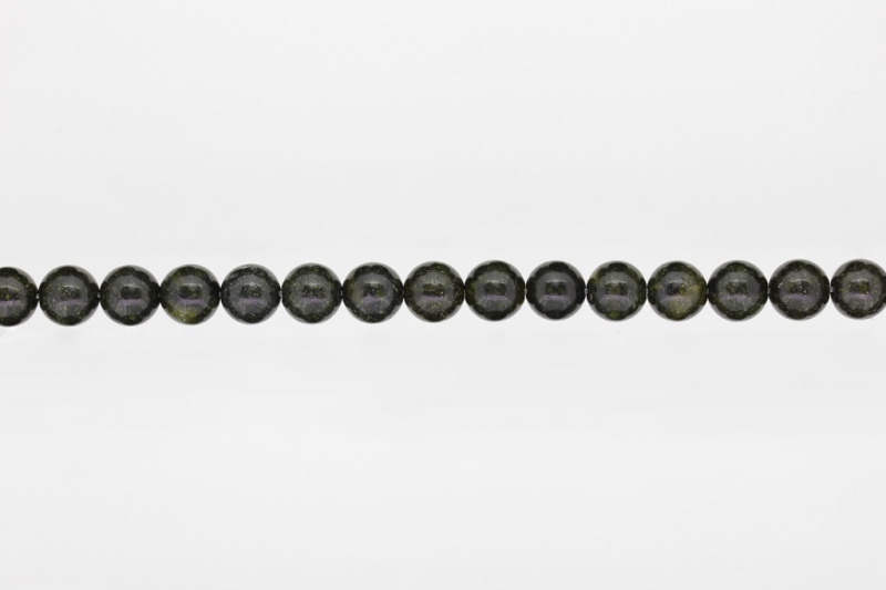 NATURAL STONE BEADS - RUSSIAN SERPENTINE - 8mm - STRING (48pcs.) Hole-1.6mm