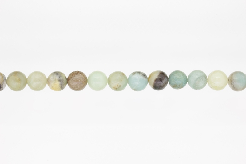 NATURAL STONE BEADS - AMAZONITE - 10mm - STRING (38pcs.) Hole-1.8mm