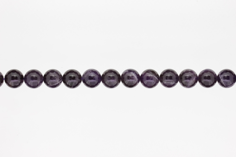 NATURAL STONE BEADS - AMETHYST - 10mm - STRING (38pcs.) Hole-1.8mm