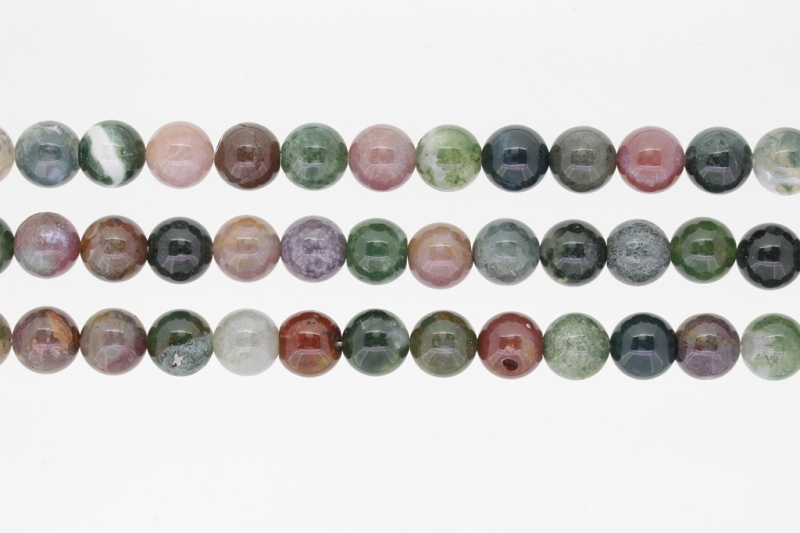 NATURAL STONE BEADS - AGATE INDIANA - 10mm - PACKAGE (3x38pcs.) Hole-1.8mm