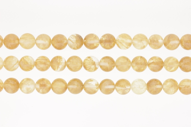 NATURAL STONE BEADS - VENUS' HAIR - 10mm - PACKAGE (3x38pcs.) Hole-1.8mm