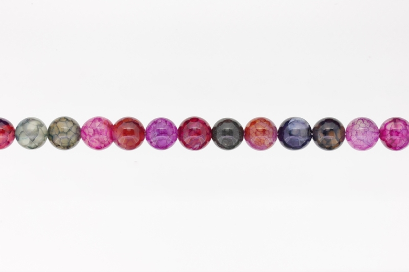 NATURAL STONE BEADS - DRAGON VEINS MIX - 10mm - STRING (38pcs.) Hole-1.8mm