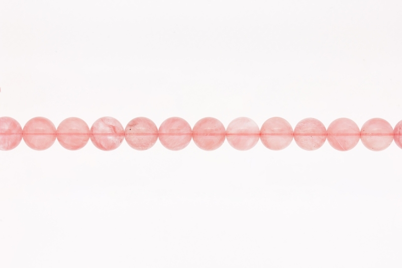 NATURAL STONE BEADS - QUARTZ WATERMELON - 10mm - STRING (38pcs.) Hole-1.8mm