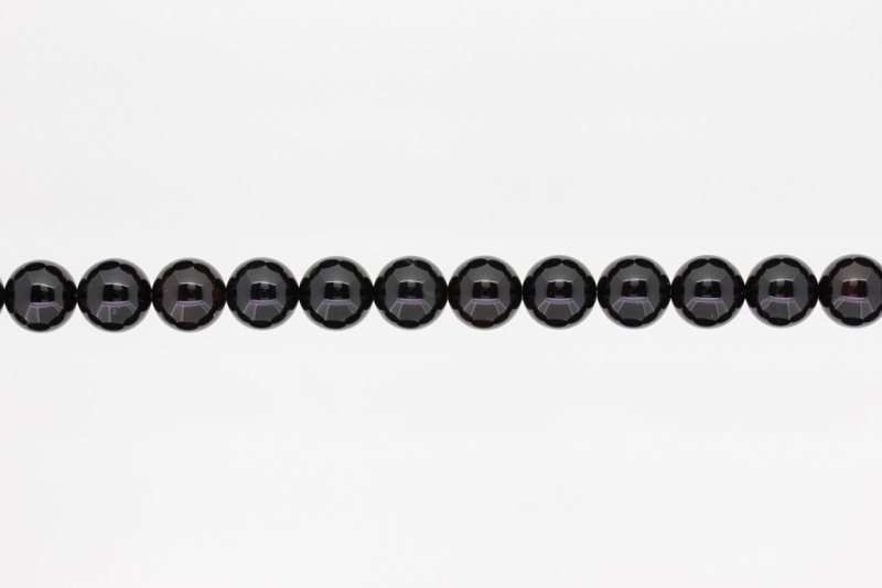 NATURAL STONE BEADS - ONYX BLACK - 10mm - STRING (38pcs.) Hole-1.8mm