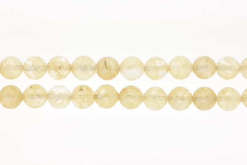 NATURAL STONE BEADS - VENUS' HAIR FACETED - 12mm - PACKAGE (2x32pcs.) Hole-2.0mm