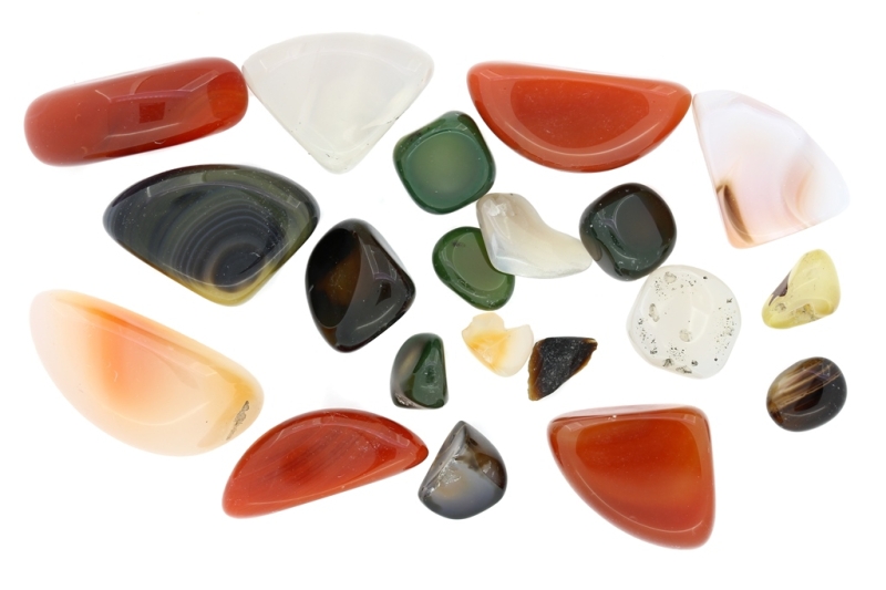 NATURAL STONES FOR DECORATION - AGATE MIX - 500g