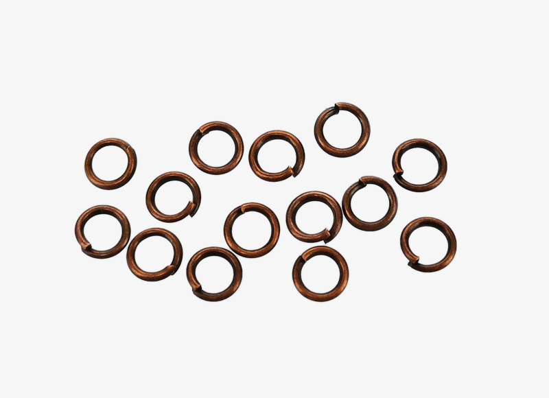 METAL ELEMENTS - JUMP RINGS - 0.7x4mm ANTIQUE BRASS - PACKAGE 500g (13160pcs.)