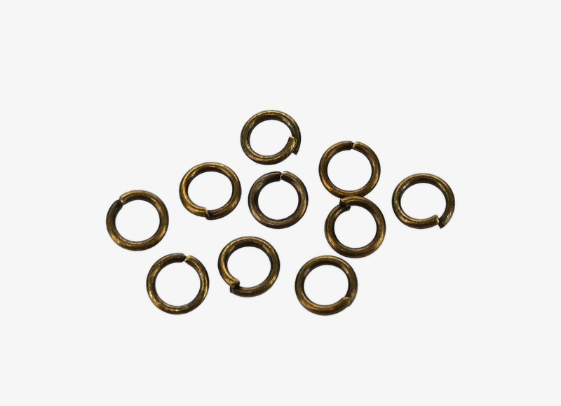 METAL ELEMENTS - JUMP RINGS - 0.7x4mm ANTIQUE BRONZE - PACKAGE 500g (13570pcs.)