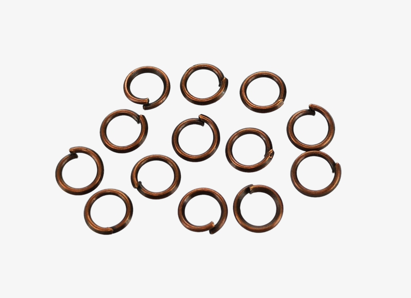 METAL ELEMENTS - JUMP RINGS - 0.7x5mm ANTIQUE BRASS - PACKAGE 500g (10920pcs.)