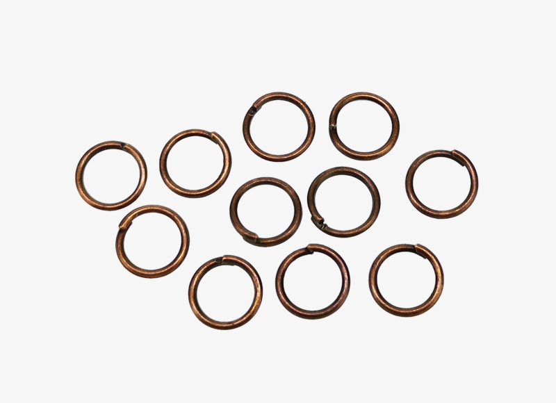 METAL ELEMENTS - JUMP RINGS - 0.7x6mm ANTIQUE BRASS - PACKAGE 500g (8190pcs.)