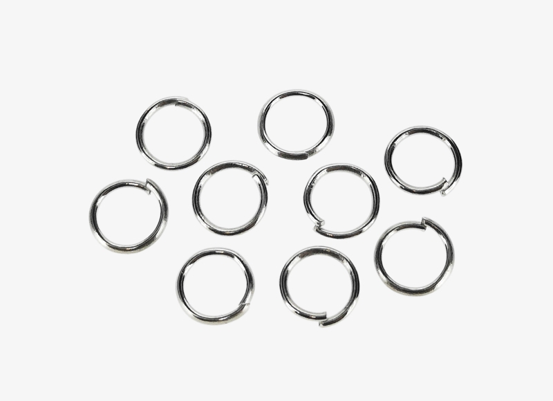 METAL ELEMENTS - JUMP RINGS - 0.7x6mm NICKEL COLOR - NICKEL FREE - PACKAGE 500g (8190pcs.)