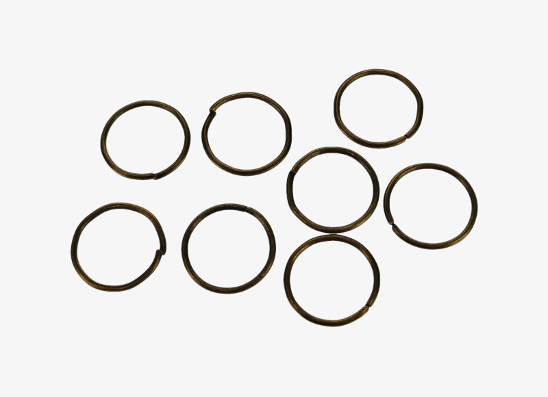 METAL ELEMENTS - JUMP RINGS - 0.7x10mm ANTIQUE BRONZE - PACKAGE 500g (5240pcs.)