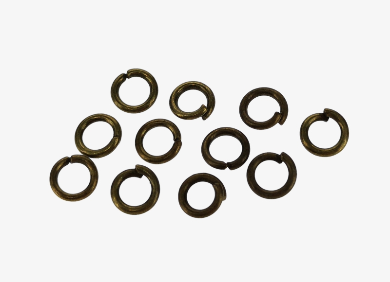 METAL ELEMENTS - JUMP RINGS - 0.9x5mm ANTIQUE BRONZE - PACKAGE 500g (6700pcs.)