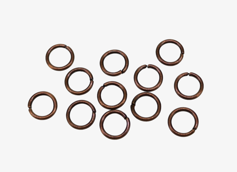 METAL ELEMENTS - JUMP RINGS - 0.9x6mm ANTIQUE BRASS - NICKEL FREE - PACKAGE 500g (5880pcs.)