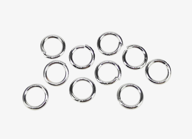 METAL ELEMENTS - JUMP RINGS - 0.9x6mm NICKEL COLOR - NICKEL FREE - PACKAGE 500g (6060pcs.)