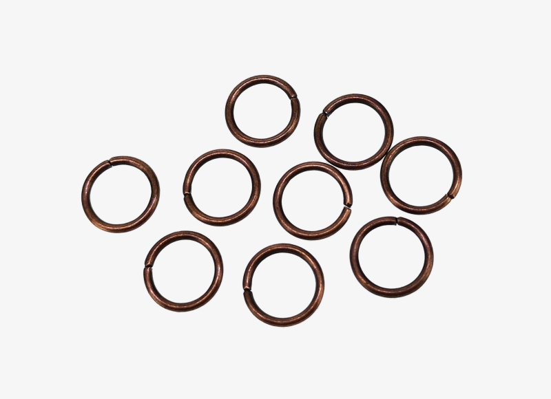 METAL ELEMENTS - JUMP RINGS - 1.2x10mm ANTIQUE BRASS - PACKAGE 500g (2050pcs.)