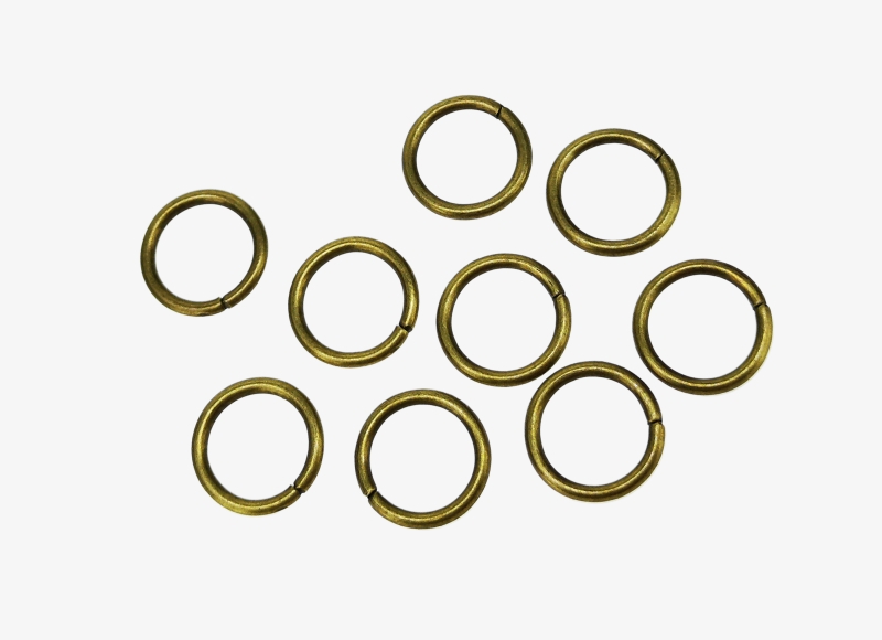 METAL ELEMENTS - JUMP RINGS - 1.5x12mm ANTIQUE BRONZE - PACKAGE 500g (1050pcs.)