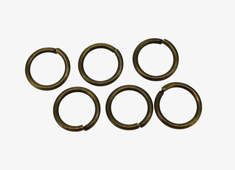 METAL ELEMENTS - JUMP RINGS - 1.8x14mm ANTIQUE BRONZE - PACKAGE 500g (650pcs.)