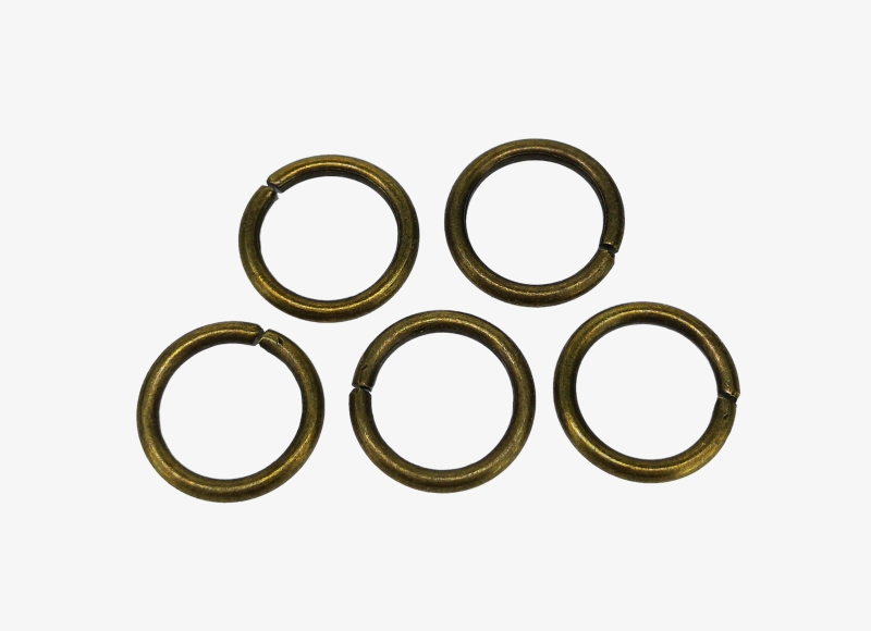 METAL ELEMENTS - JUMP RINGS - 2x16mm ANTIQUE BRONZE - PACKAGE 500g (490pcs.)