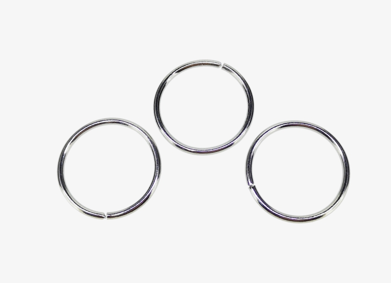 METAL ELEMENTS - JUMP RINGS - 2x25mm NICKEL COLOR - NICKEL FREE - PACKAGE 500g (270pcs.)