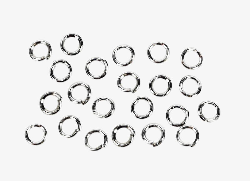 METAL ELEMENTS - JUMP RINGS - 0.7x4mm NICKEL COLOR - NICKEL FREE - 50g (1430pcs.)