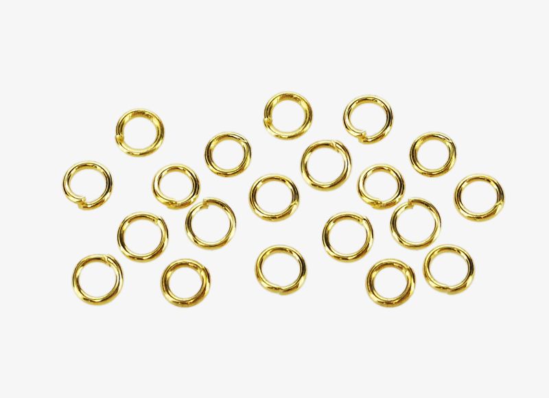METAL ELEMENTS - JUMP RINGS - 0.7x4mm GOLD COLOR - 50g (1330pcs.)