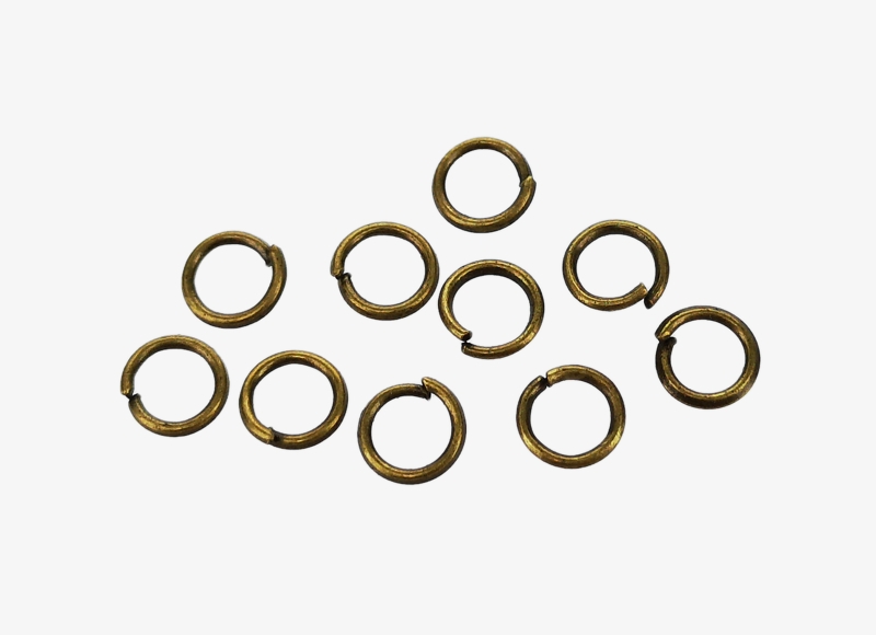 METAL ELEMENTS - JUMP RINGS - 0.7x5mm ANTIQUE BRONZE - 50g (1040pcs.)