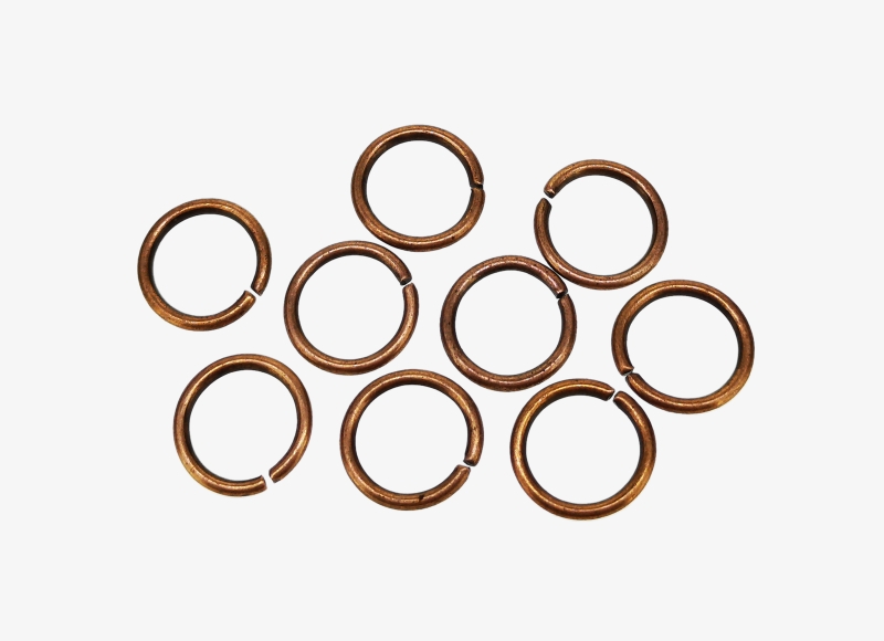 METAL ELEMENTS - JUMP RINGS - 1.5x12mm ANTIQUE BRASS - 50g (100pcs.)